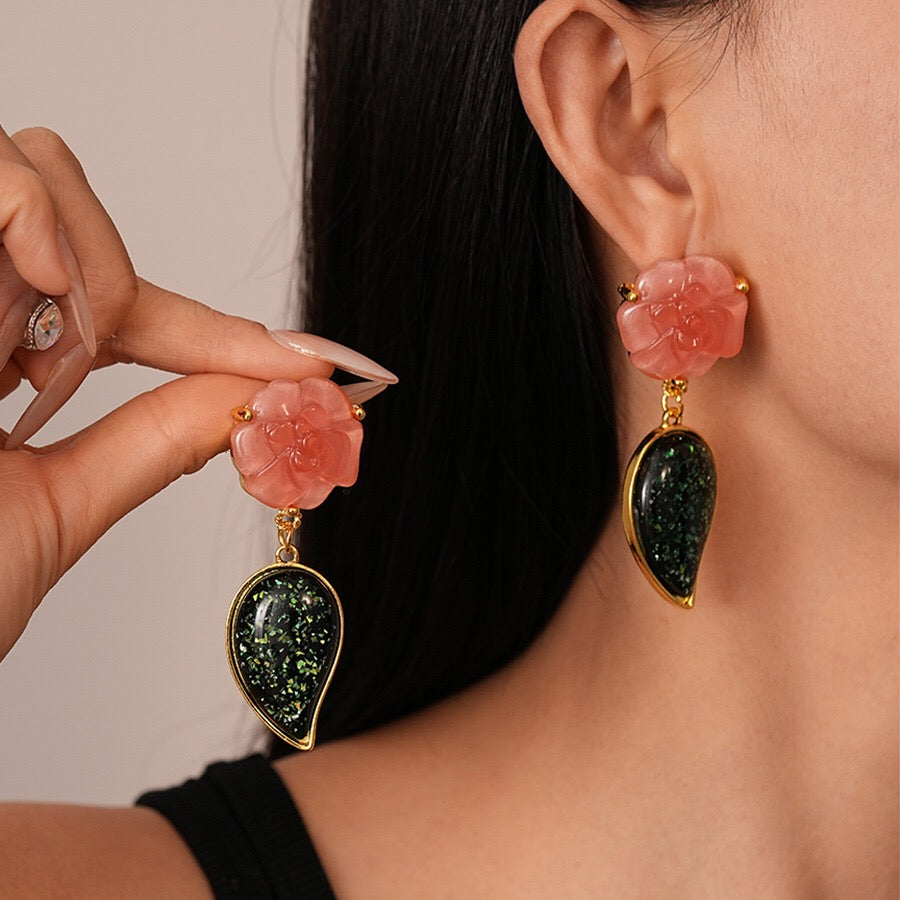 flower vintage earrings
